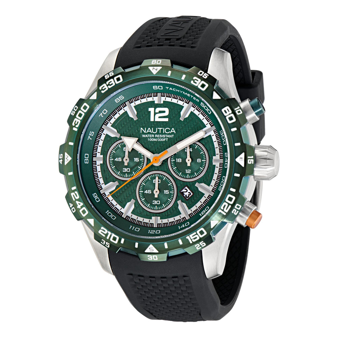 SPORTY Black / Stainless Steel | Green Dial
