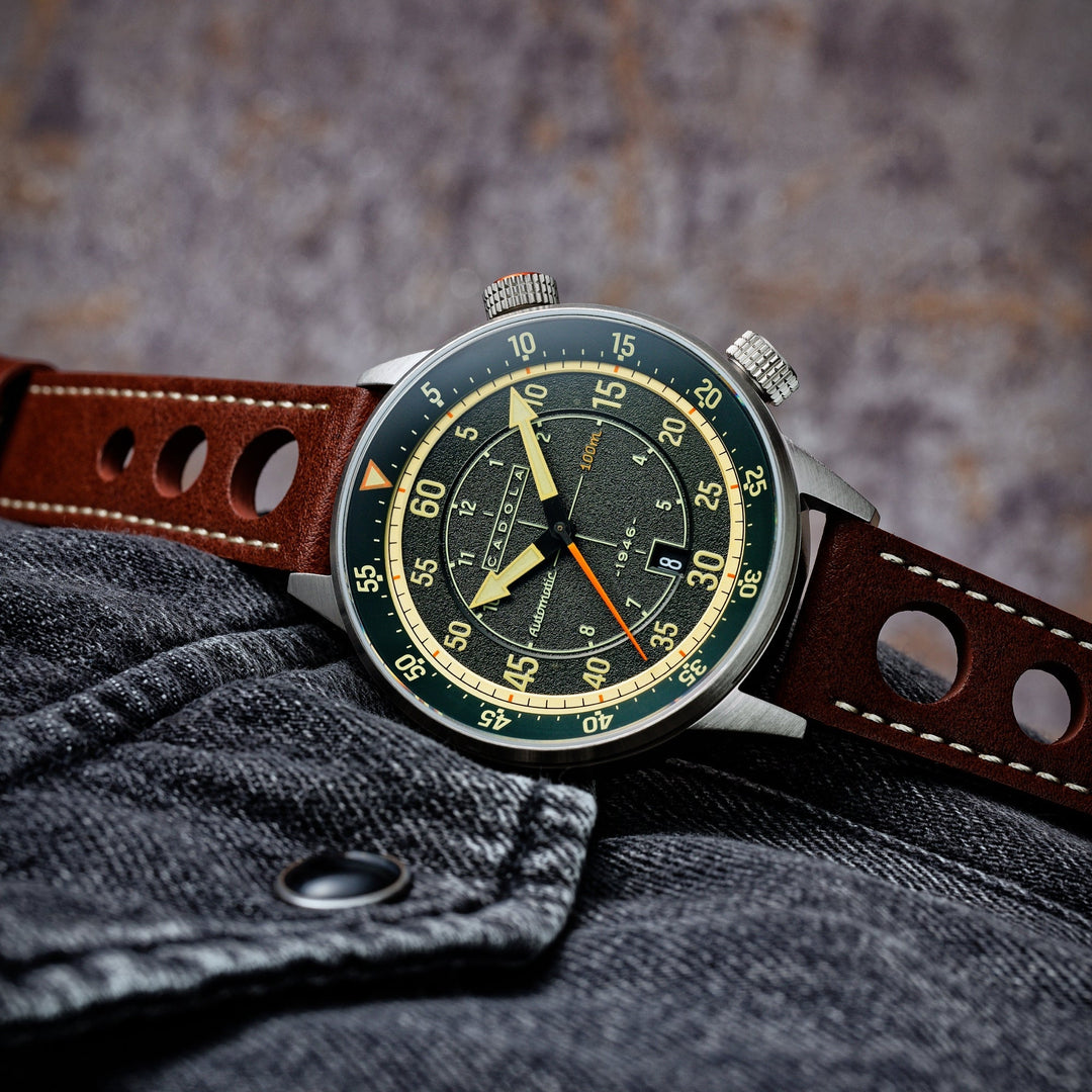 Rally Timer Automatic Green / Leather | Green Dial