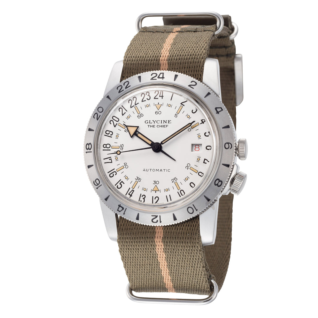 Airman The Chief Purist 40mm / White / Green White Dial