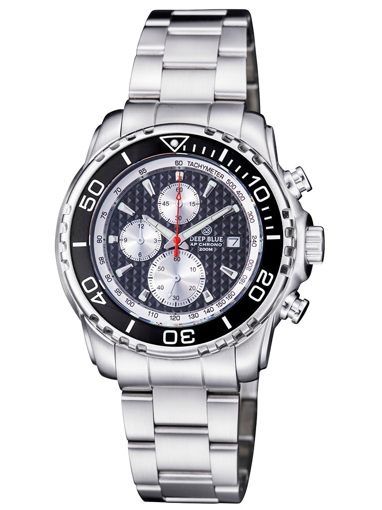 ALL PURPOSE DIVER CHRONOGRAPH AP DIVER BLACK CHRONO Black-Silver Dial