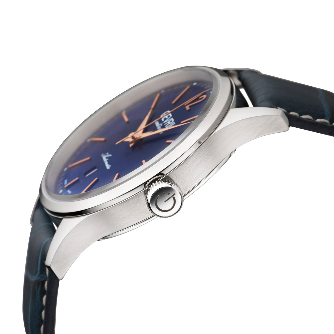 Five Points Gevril Sellita SW200 Swiss Automatic Blue Watch