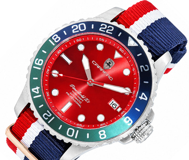 TIME BOLD- X4 RED/BLUE_GREEN -MULTI-COLOR Red Dial