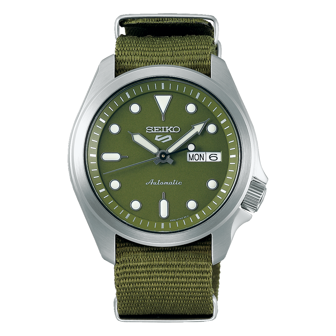5 Sports SKX Series Green Dial Green Nylon Strap 40mm Green Dial