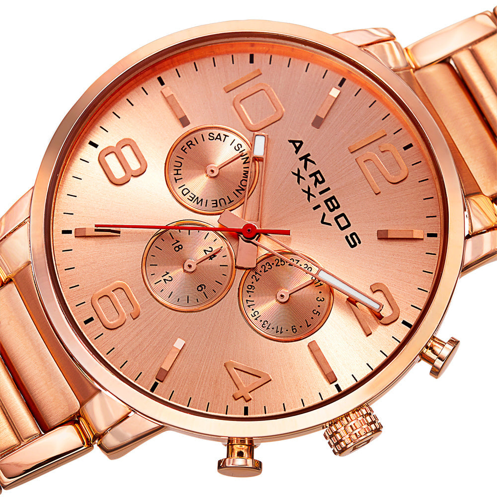 AK803RG-Casual Rose Gold/Stainless Steel | Salmon Dial