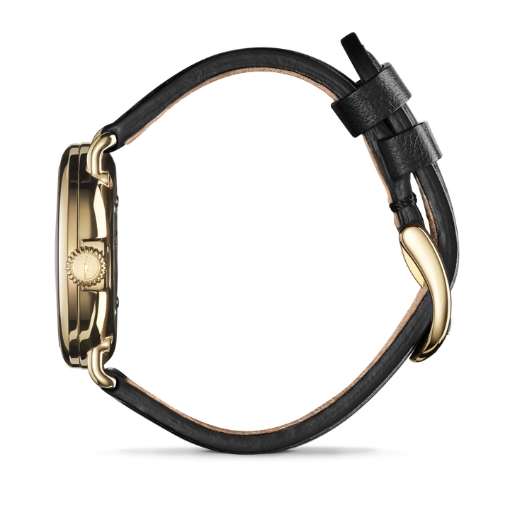 Runwell Watch Gray Mother-Of-Pearl Dial / Black Leather Strap Gray Dial