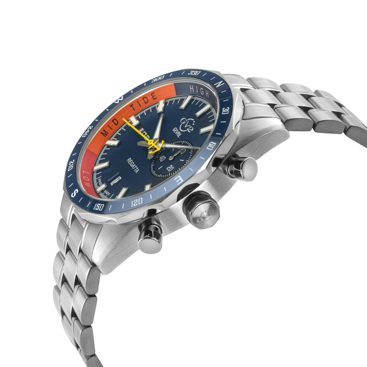 Regatta GV2 Swiss Quartz,Tide cycle indicator, Blue dial, 316L Stainless Steel B