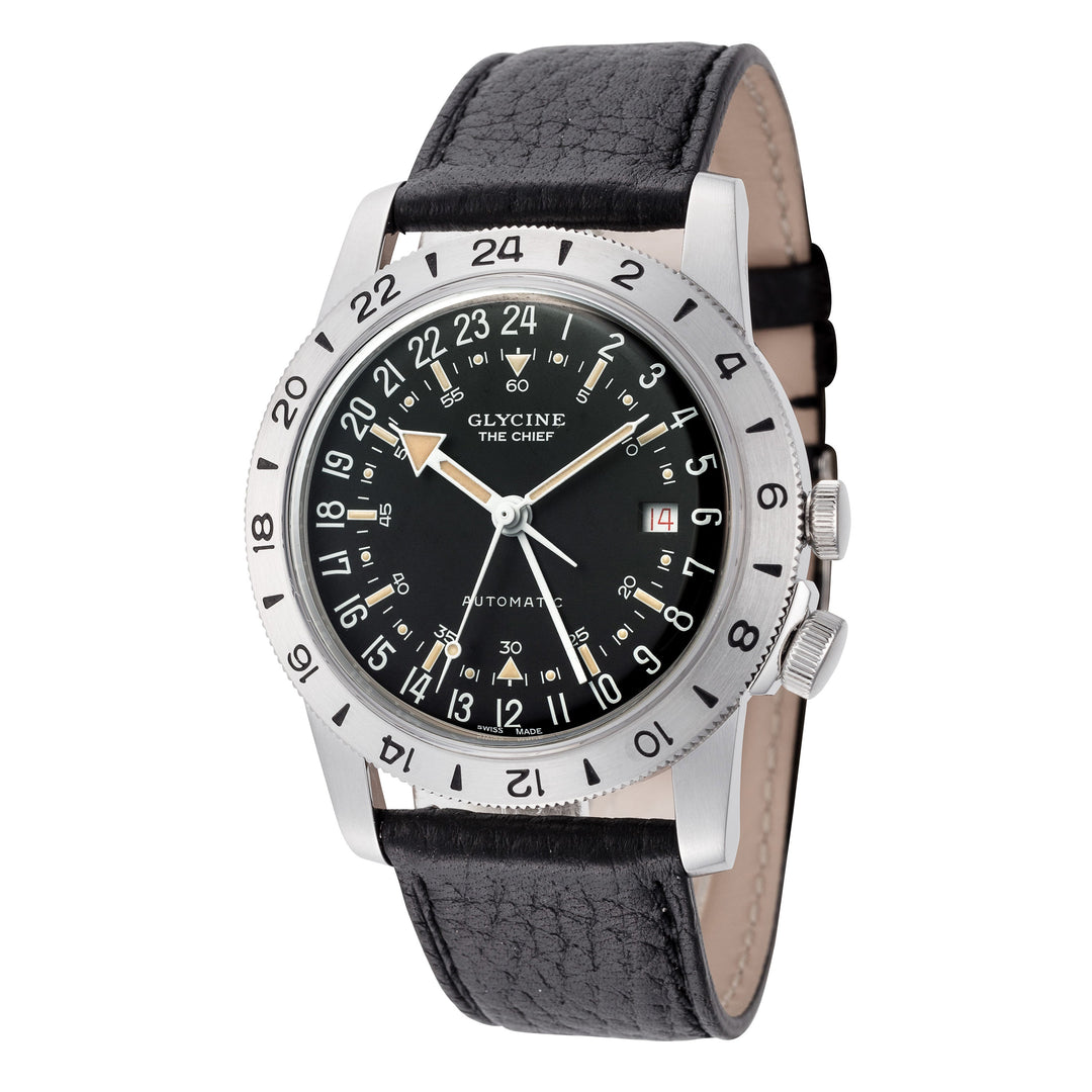 Airman The Chief GMT 40mm / Black / Black Black Dial