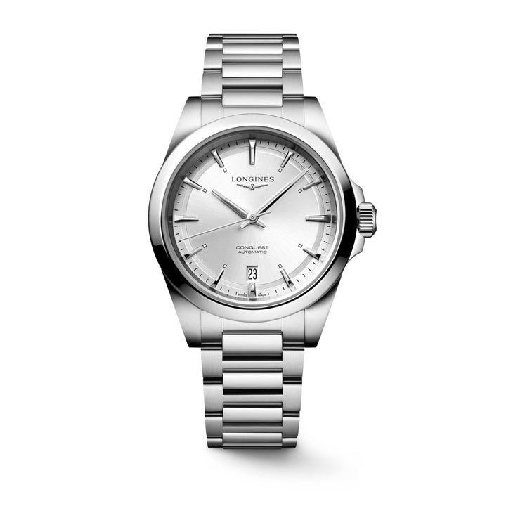 Conquest Silver/Silver Sunray Silver Dial