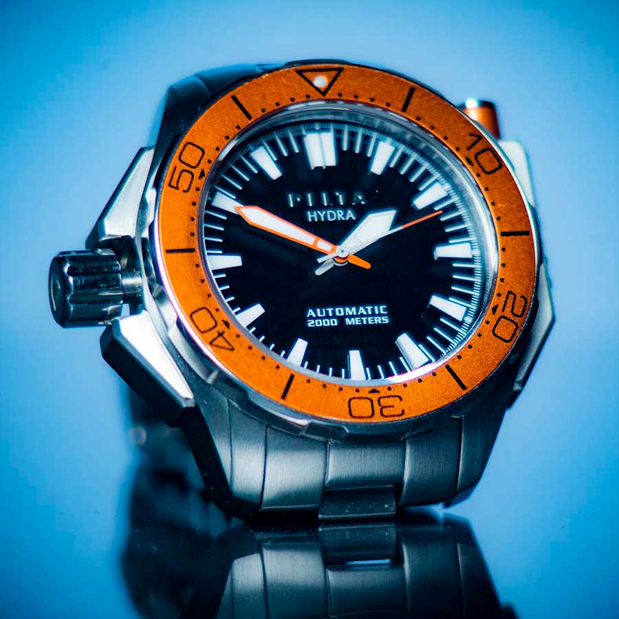 Hydra Orange | Black Dial