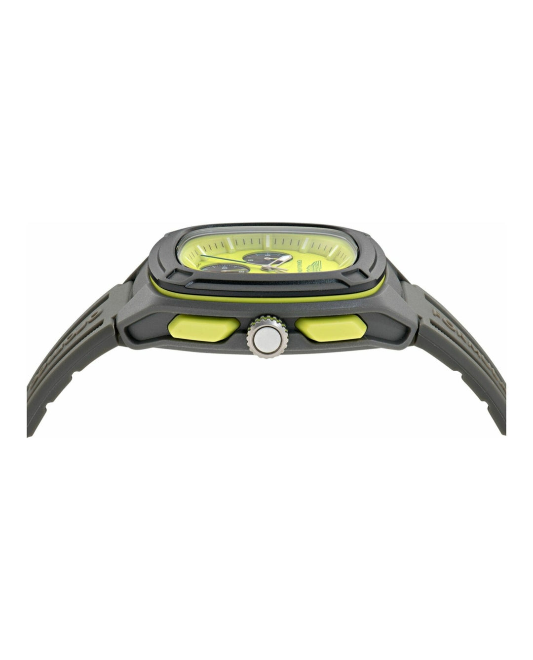OVR Grey/Light Green Dial/gray Silicone Strap Light Green Dial