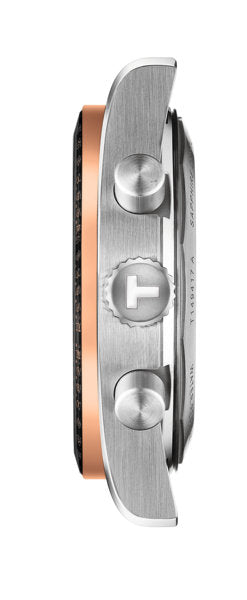 PR516 Quartz Chronograph Silver-tone / Rose Gold Black Dial