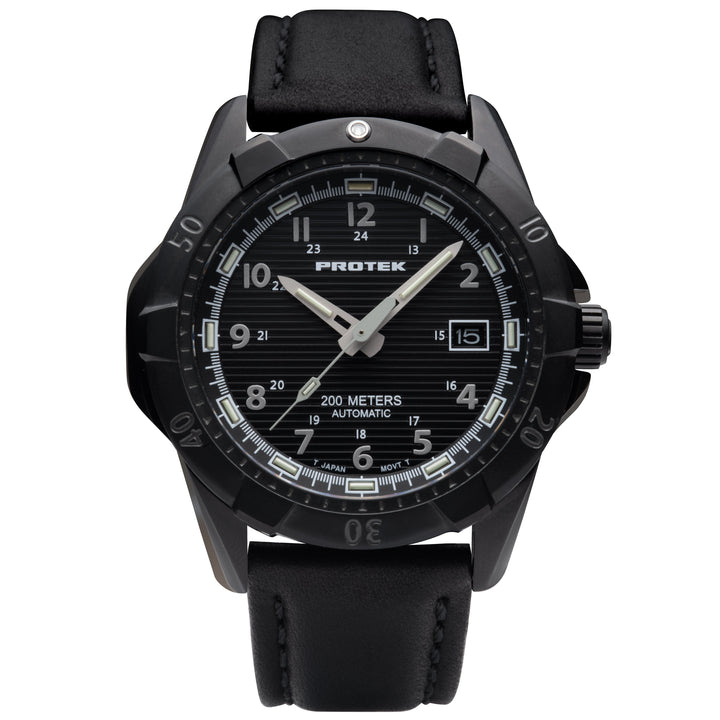 STEEL DIVE AUTOMATIC 2200 SERIES STEEL IP GUN CASE/BLACK DIAL/BLACK STRAP | Blac