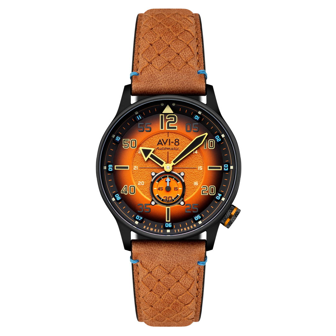 Hawker Typhoon Baldwin Automatic Orange / Brown Leather | Orange Dial