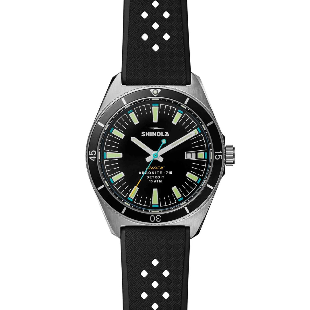 The Duck 40mm Black | Black Dial