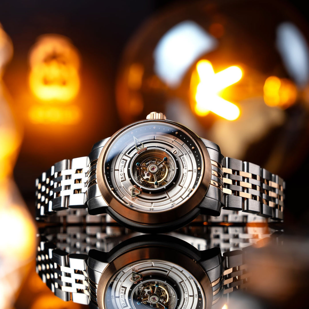 Heinrich Cyclone Tourbillon Limited Edition Silver / Steel & Rose Gold Stainless