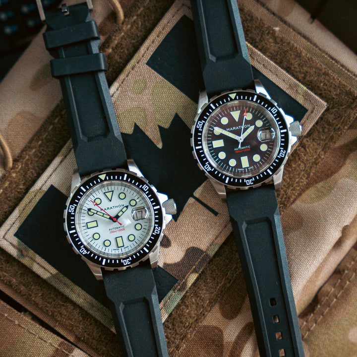 36mm OSAR-D 36mm Original SAR w/ Date on 3-Piece Rubber Strap Kit (OSAR-D) | Bla