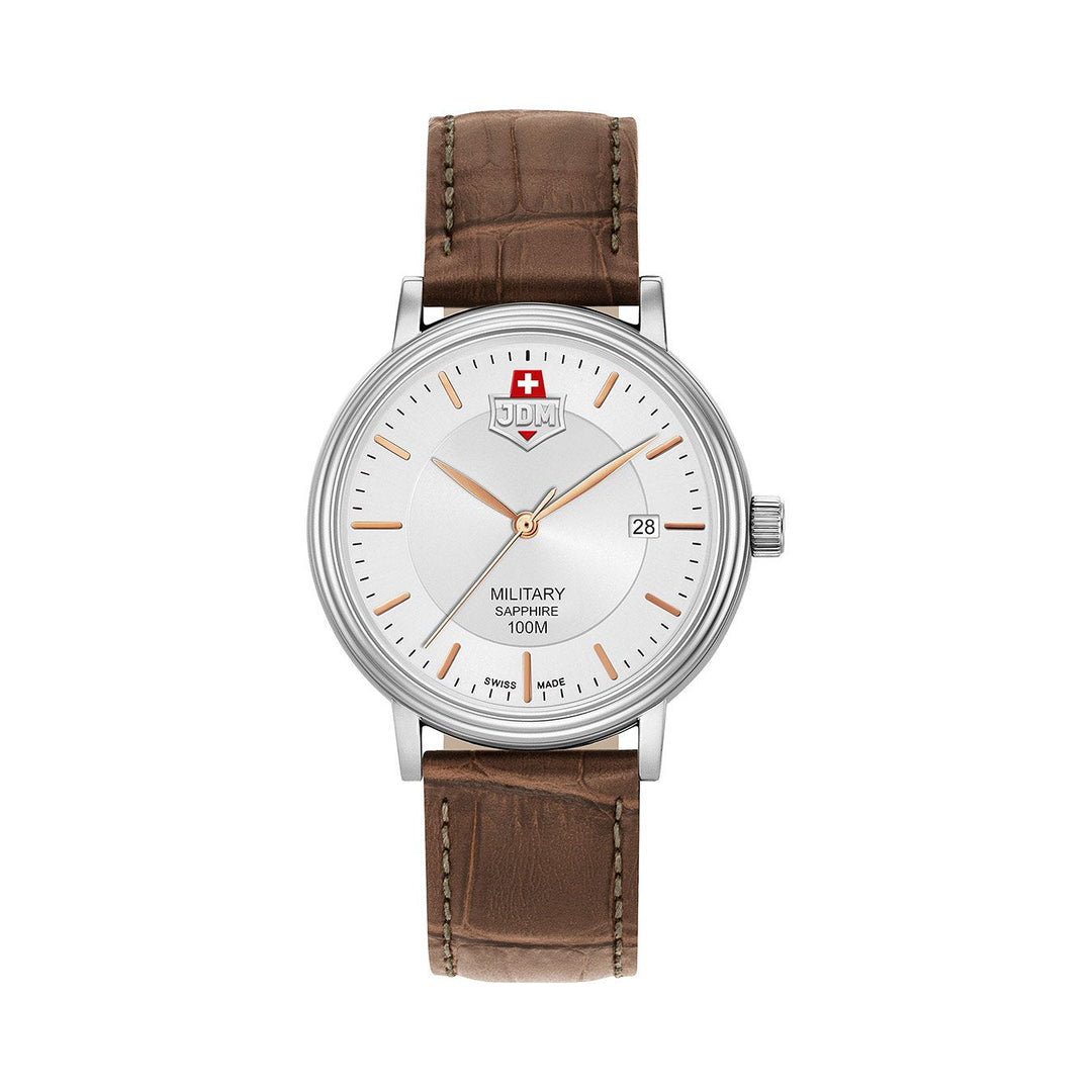 Kilo Silver sunray dial, brown leather Silver / sunray Dial