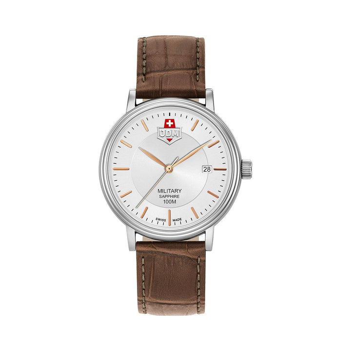 Kilo Silver sunray dial, brown leather Silver / sunray Dial