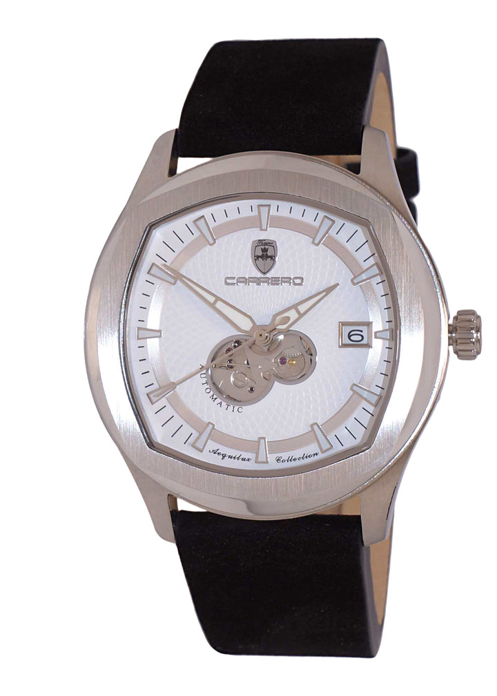AEQUILUX SILVER TONE-WHITE/BLACK | White Dial