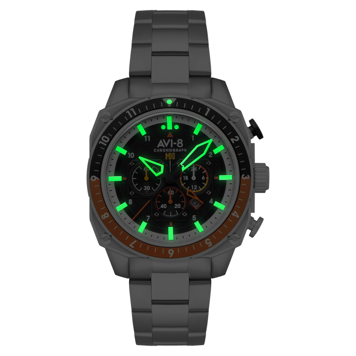 ATLAS DUAL TIME CHRONOGRAPH BLACK / STAINLESS STEEL | Black Dial
