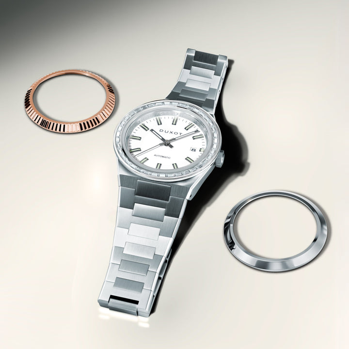 Alicante Rainbow Automatic White & Rose Gold / Stainless Steel | White Dial