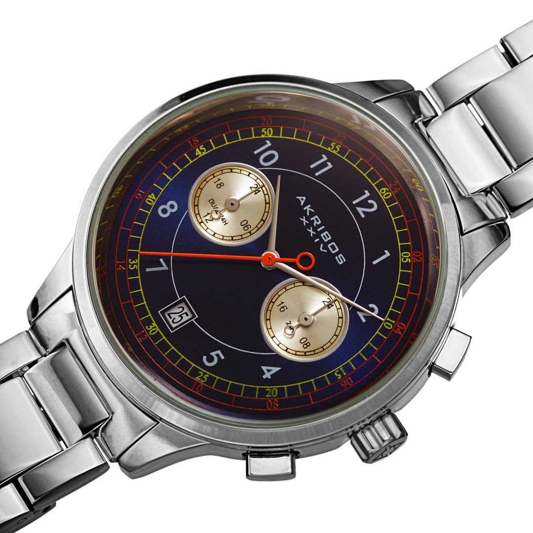 AK1071SSBU-Casual Silver/Stainless Steel | Blue Dial