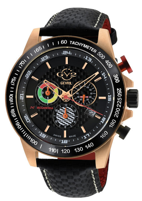 Scuderia Swiss Made chronograph alarm watch carbon fiber dial Black Dial