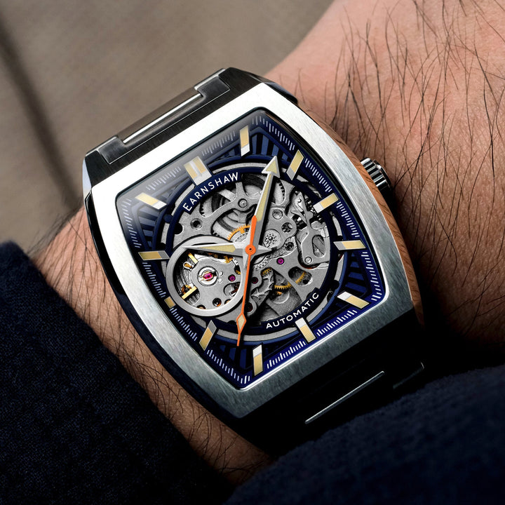 Heritage Wellington Skeleton Automatic Blue / Stainless Steel Blue Dial