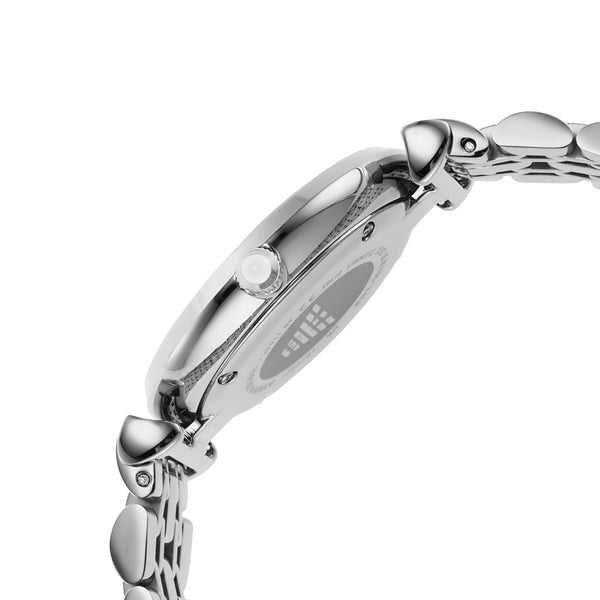 Gianna T-bar Crystal Pave Silver Dial / Stainless Steel Bracelet Silver Dial