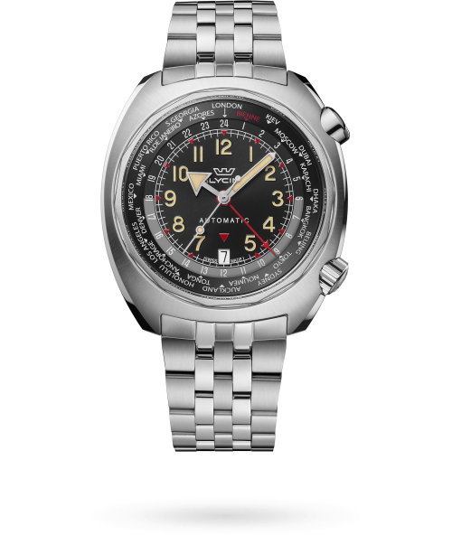 Airman SST GMT 43mm / Black and Red / Silver Red-Black Dial
