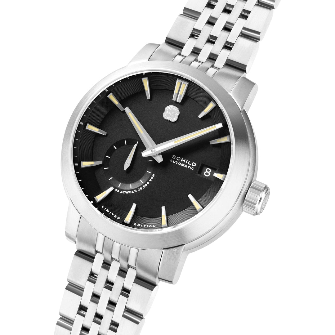 Heinrich Black / Stainless Steel | Black Dial