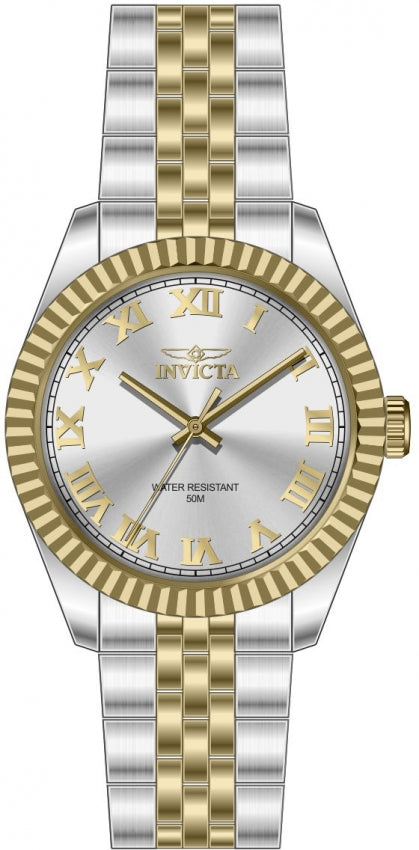 Specialty Silver Dial / Two-Tone Silver-Gold Stainless Steel Bracelet Silver Dia