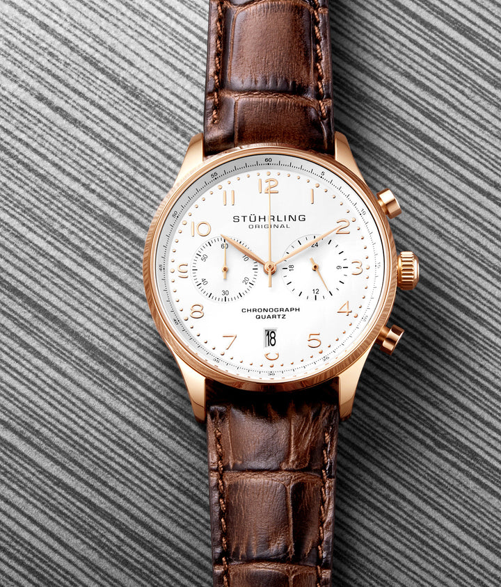 Monaco Chronograph Rose/Brown | White Dial