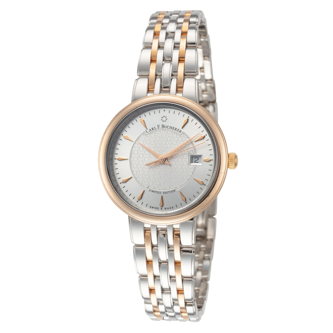Adamavi 28mm / Stick Index / Silver and Rose Gold | Silver Dial