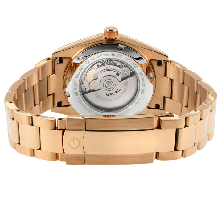 West Village Automatic Gevril Sellita SW240 Swiss Made Automatic Watch Brown Mag