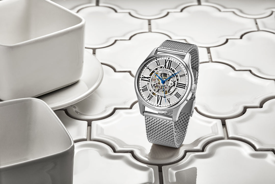 3942M Automatic 42mm Skeleton Silver/Stainless Steel | Silver Dial