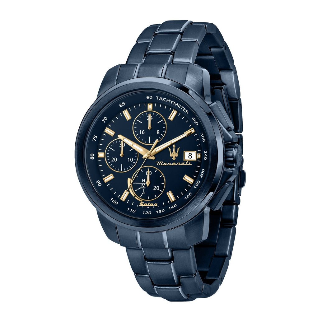 SOLAR BLUE Blue / Stainless Steel Blue Dial