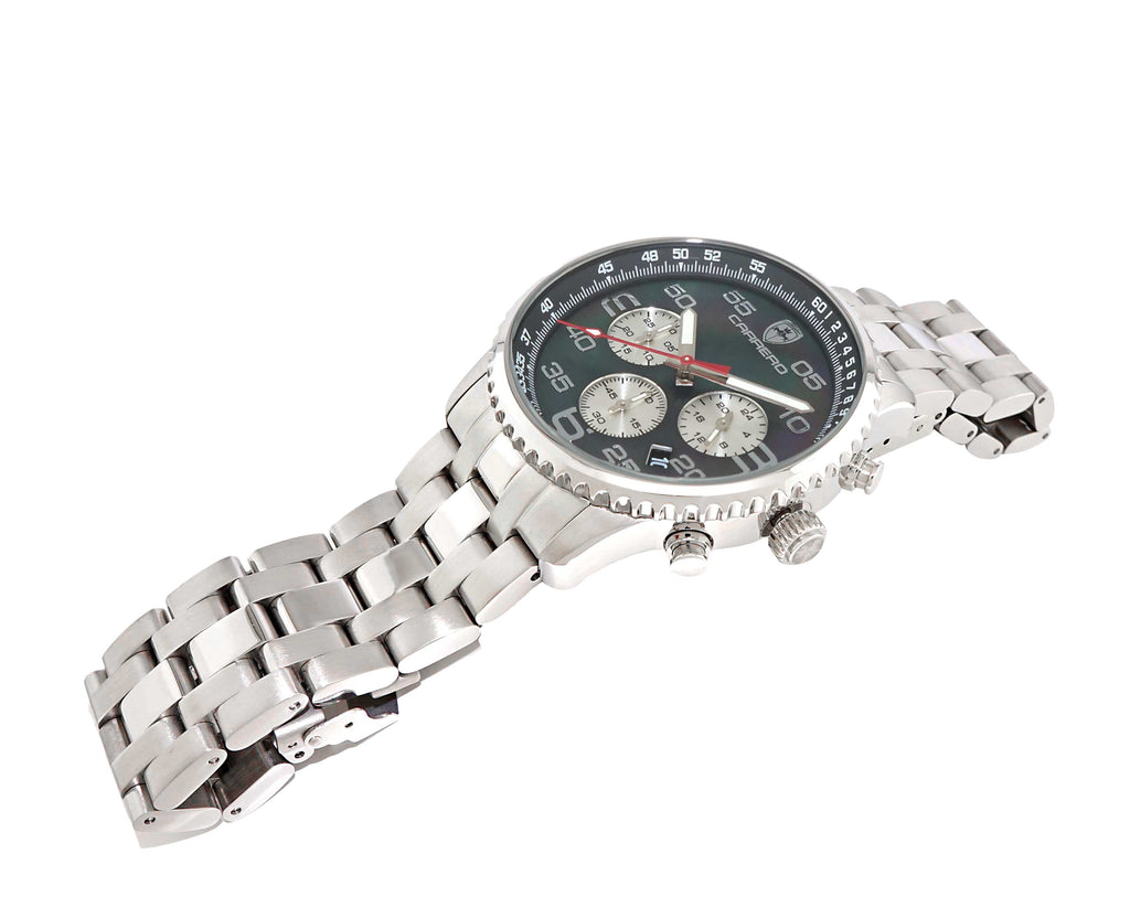 Aureum-MB Silver tone/Black | Black Dial