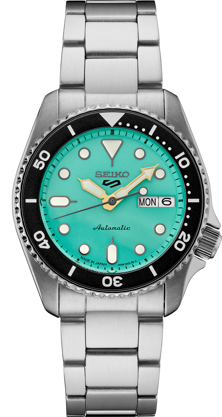 5 Sports SKX Series Mid-Size Teal Dial / Stainless Steel Bracelet Teal Dial