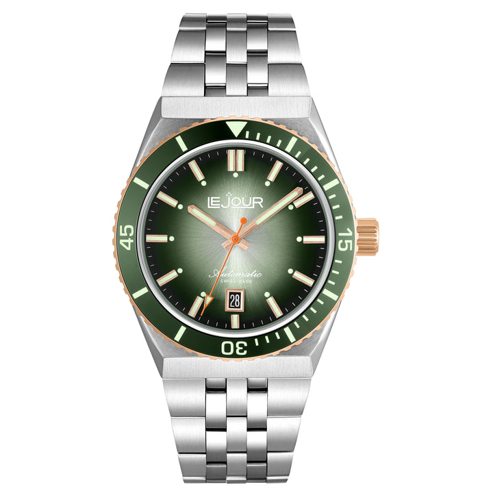 DELMARE Two-tone Green Sunray Green Dial
