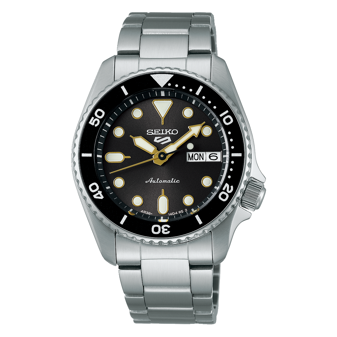 5 Sports SKX Series Mid-Size Black Dial / Stainless Steel Bracelet Black Dial