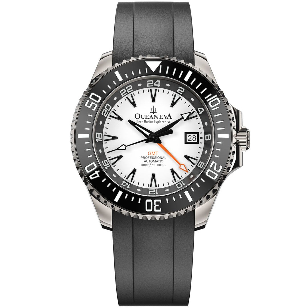Deep Marine Explorer VI 6000M - GMT True Dive BlueLume White Dial