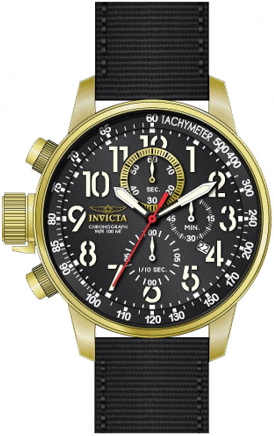 I-Force Chronograph Black Dial / Black Canvas Strap Black Dial