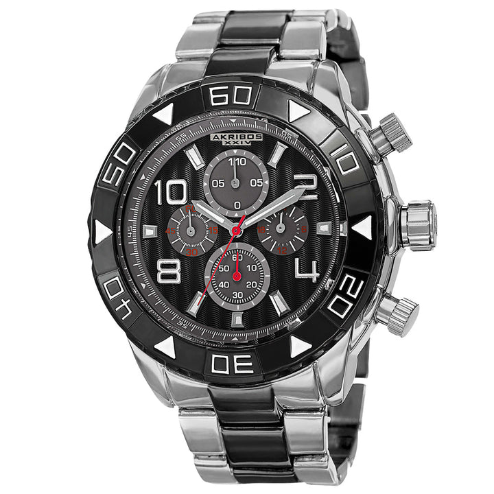 AK814TTB-Casual Silver and Black/Alloy | Black Dial