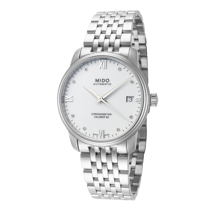 Baroncelli 34mm / White / Silver | White Dial