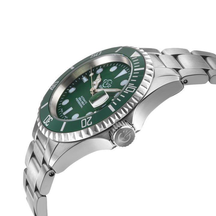 Liguria GV2 by Gevril Swiss Automatic, Green Dial, Green Bezel, SS Bracelet | Gr