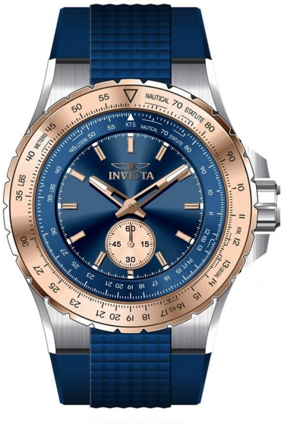Aviator Men Blue Dial / Blue Silicone Strap Blue Dial