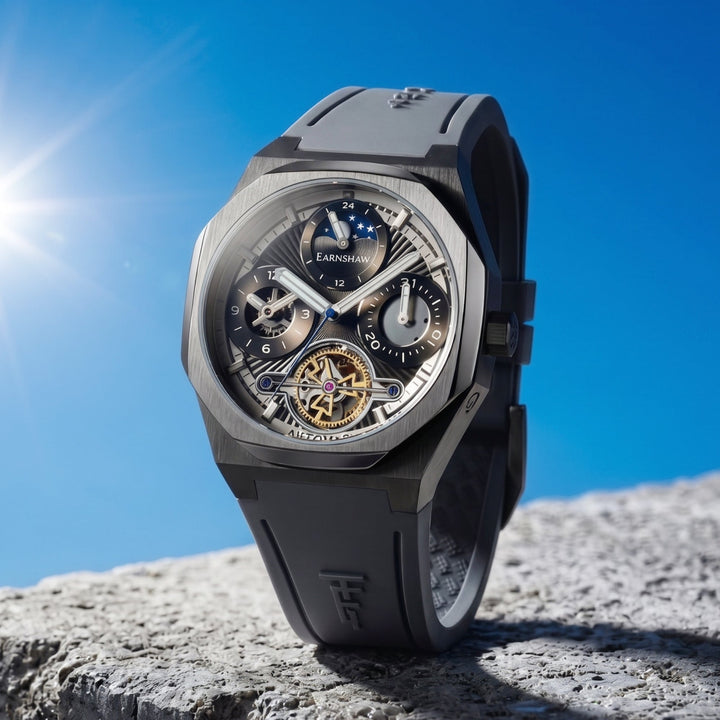 Drake Graphite Grace / Grey Rubber Strap Gray Dial