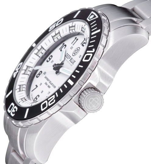 DAYNIGHT 43MM DIVER SOLAR  STAINLESS STEEL TRITIUM DAYNIGHT  ORANGE/WHITE BEZEL 
