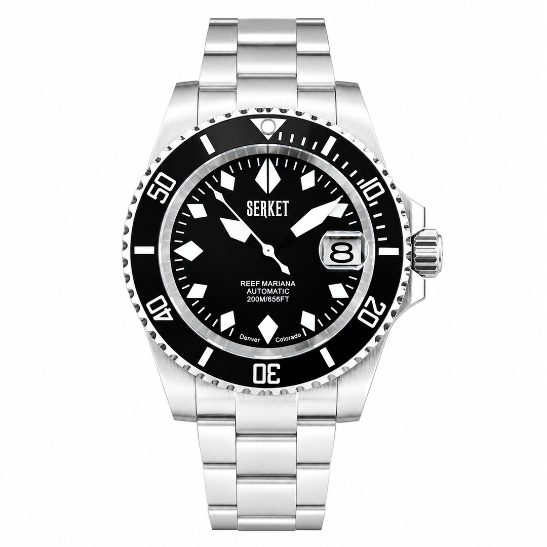 Reef Mariana Diver Black Dial Black Bezel 40mm Black Dial